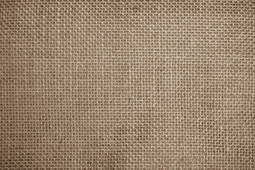 Poster - Hessian sackcloth or rustic jute sackcloth woven fabric texture background. Textiles for coffee beans.