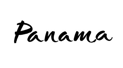 Wall Mural - panama, text design. typography poster. usable as background. modern brush calligraphy. ink hand let