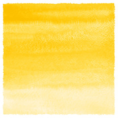 Yellow watercolor square background with gradient stains and rough, artistic edges. Watercolour texture. Hand drawn abstract aquarelle fill. Template for cards, banners, posters.