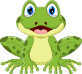 Fototapeta Fototapety na ścianę do pokoju dziecięcego - Vector illustration of cute frog cartoon isolated on white background