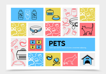 Wall Mural - Pets Infographic Template