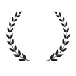 Vector laurel wreath isolated on white background