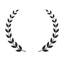 Vector Laurel Wreath Isolated On White Background