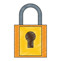 Padlock security symbol vector illustration graphic design