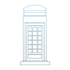 Wall Mural - London telephone cabin vector illustration graphic design