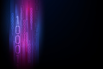 abstract digital binary matrix number technology futuristic concept background