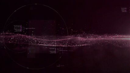 Aufkleber - Futuristic motion graphic futuristic user interface head up display screen with digital data telemetry information display for digital background computer desktop display screen