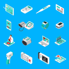 Poster - Medical Gadgets Isometric Icons