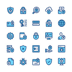 Wall Mural - Computer protection, internet security, privacy line icons set. Modern graphic design concept, simple symbols collection. Minimal thin line design. Premium quality. Pixel perfect. Vector outline icons