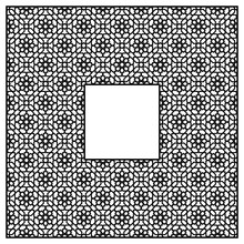 Square Frame Of The Arabic Pattern Of Three By Three Blocks