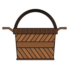 color wood hamper object to holiday celebration