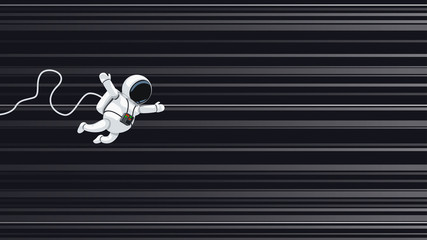 Wall Mural - astronaut flying on light speed
