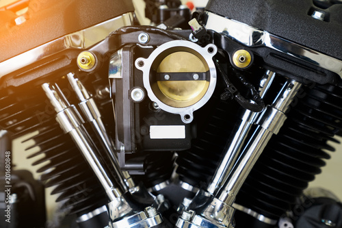 Fotografía Engine cover cyclinder head of motocycle engine