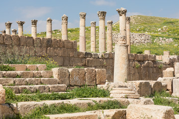 Wall Mural - View on the ancient Roman Theater located in capital of Jordan, Amman