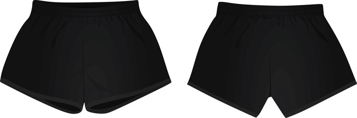 Black shorts. vector illustration