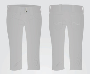 Wall Mural - Grey short pants. vector illustration