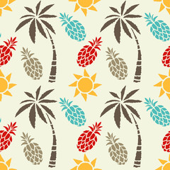 Wall Mural - Summer seamless pattern