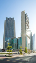 Sticker - Beautiful view on Dubai skyscrapers, United Arab Emirates