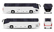 realistic bus. side view; front view; back view