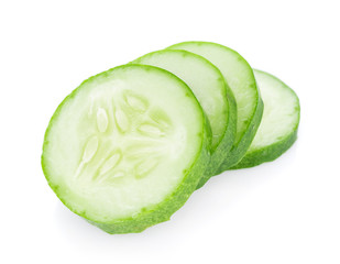 Wall Mural - Cucumber isolated on the white background