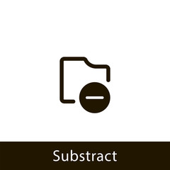 Poster - folder icon. substract folder. sign design