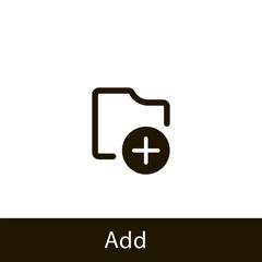 Poster - folder icon. add folder. sign design