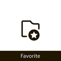 Sticker - folder icon. favorite folder. sign design