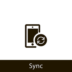 Poster - smartphone icon. sync smartphone. sign design