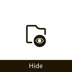 Canvas Print - folder icon. hide folder. sign design