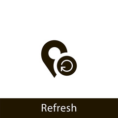 Poster - location icon. refresh location. sign design