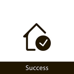 Wall Mural - home icon. success home. sign design