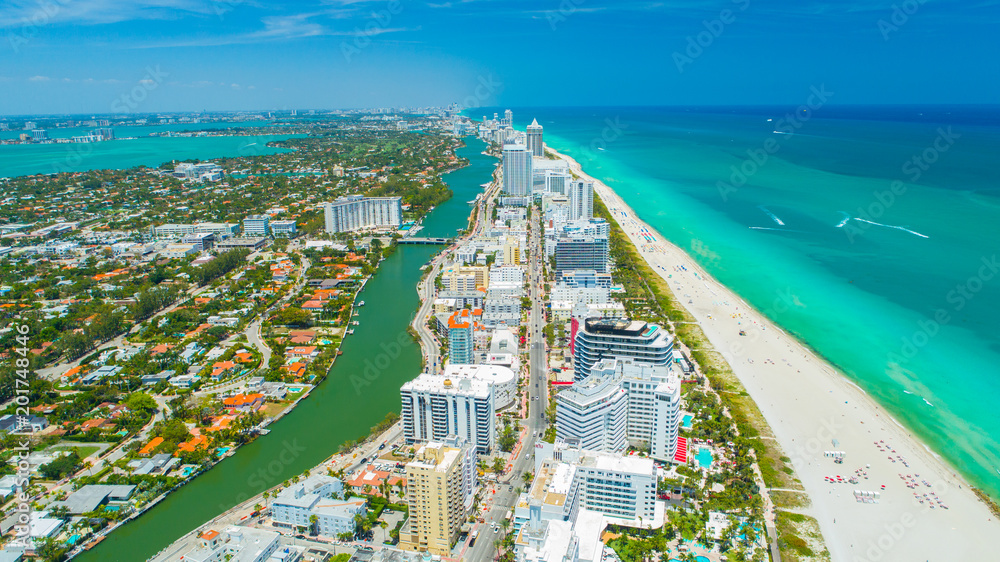 Miami South Beach aerial view