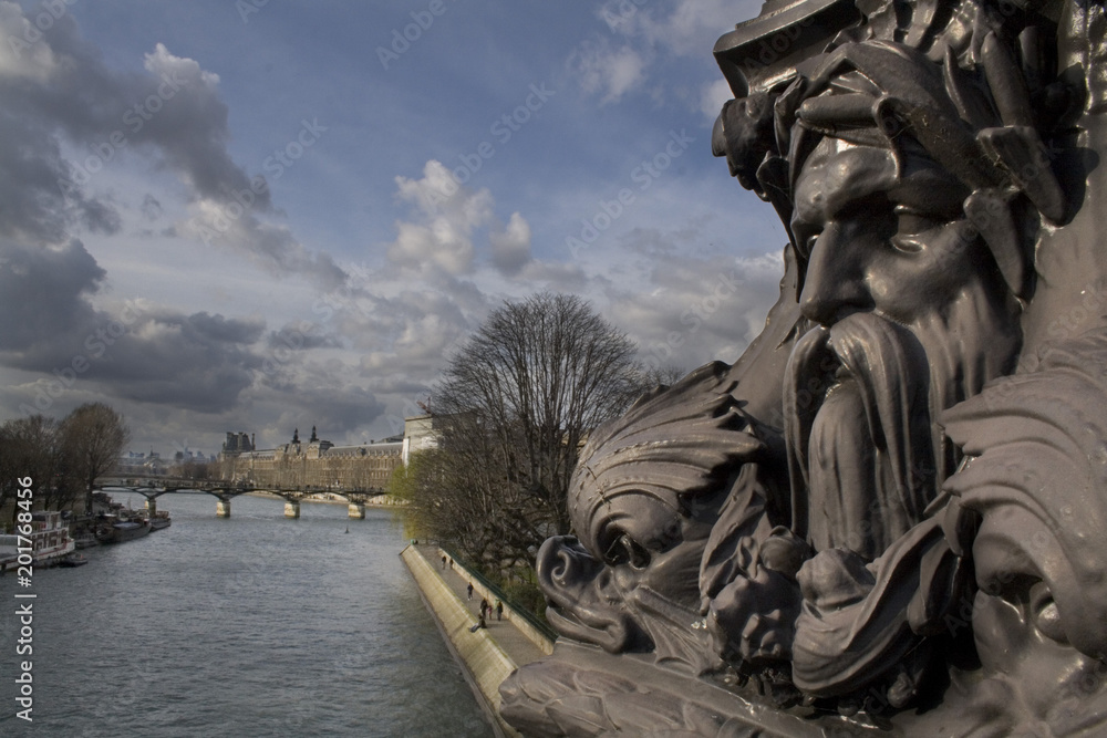 Obraz na płótnie Paryż, Francja, mosty w salonie
