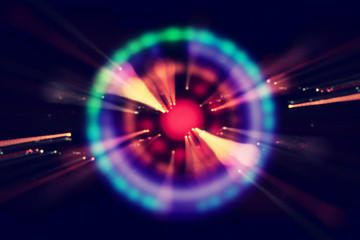 Abstract science fiction futuristic background . lens flare. concept image of space or time travel over bright lights