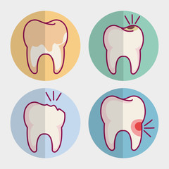 Poster - dental care set icons vector illustration design