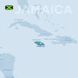 © snyde - Verctor Map of cities and roads in Jamaica.