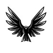 vector illustration of a open wings eagle