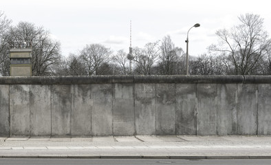 Berlin wall TV tower and watchtower