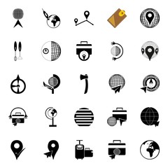 icon Travel with street, box, decorative, accessory and square