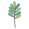 © Gstudio - branch with leafs decorative icon vector illustration design