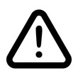 caution sign outline vector