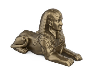 Wall Mural - Egyptian Sphinx Statue Isolated