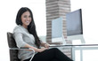 © ASDF - modern business woman in the office.
