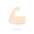 Muscle arm bicep icon vector