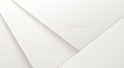 Wall Mural - abstract 3d background with white paper layers.