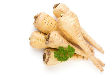 Parsnip isolated on the white background.