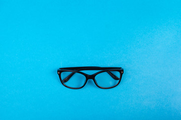 Sticker - Modern fashionable spectacles isolated. Perfect reflection, Glasses