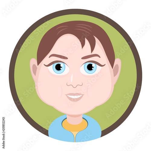 photo Brown Hair Cartoon Characters Boy https stock adobe com images cartoon character vector drawing portrait child male smile facial emotion baby avatar icon sticker cute boy brown hair with big blue eyes cheerful in round frame isolated on white background 201852243 start checkout 1 content id 201852243