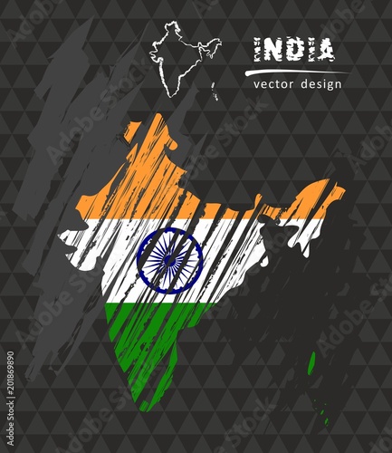 India Map With Flag Inside On The Black Background Chalk Sketch Vector Illustration Buy This Stock Vector And Explore Similar Vectors At Adobe Stock Adobe Stock,Sitting Anime Pose Reference Female