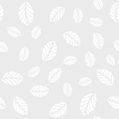 Wall Mural - Vector seamless pattern with mint leaves